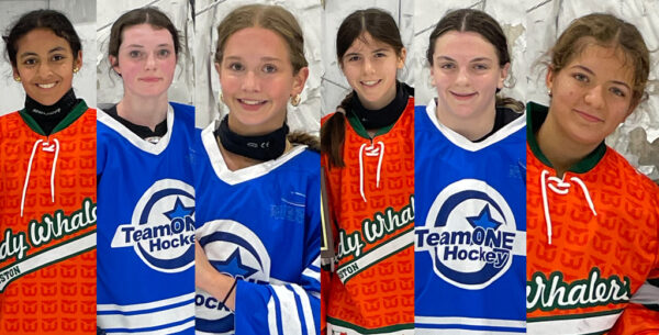 2025 Women’s Chowder Cup U14 All-Tourney Team: Janvi Singh (F), Charlotte Silveira (F), Sabrina Brille (F), Clare Healy (D), Kaylee Dinkel (D) and Melanie Allen (G)